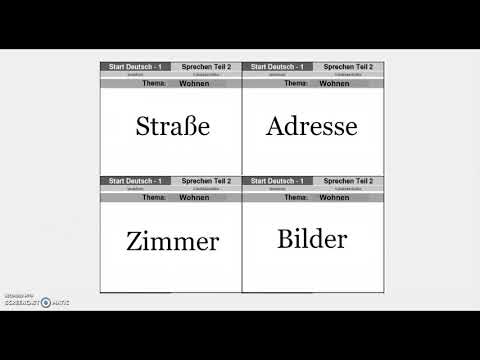 Goethe Zertifikat A1 Speaking Part 2 - Start Deutsch A1 Speaking Part 2: Wohnen