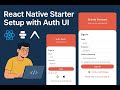 React Native Starter Setup With Auth UI GlueStack Tailwind Expo