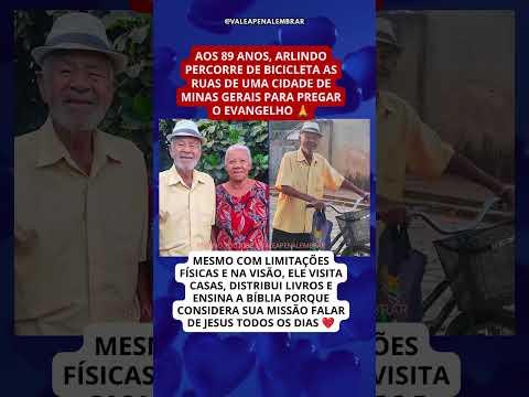 PRESTES A COMPLETAR 90 ANOS, HOMEM CONTINUA PERCORRENDO AS RUAS PARA FALAR DE JESUS