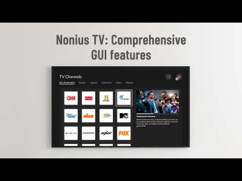 Nonius TV: Comprehensive GUI features