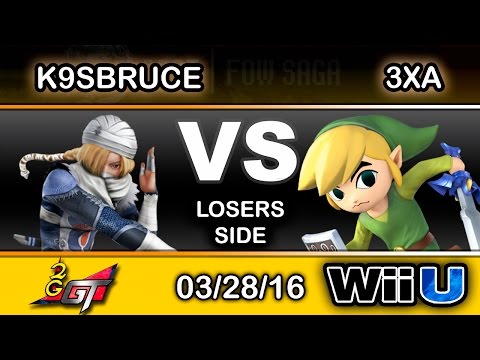 2GGT: FOW Saga - BaSK | 3xA (Toon Link) Vs. K9sBruce (Sheik) Losers Side - Smash Wii U