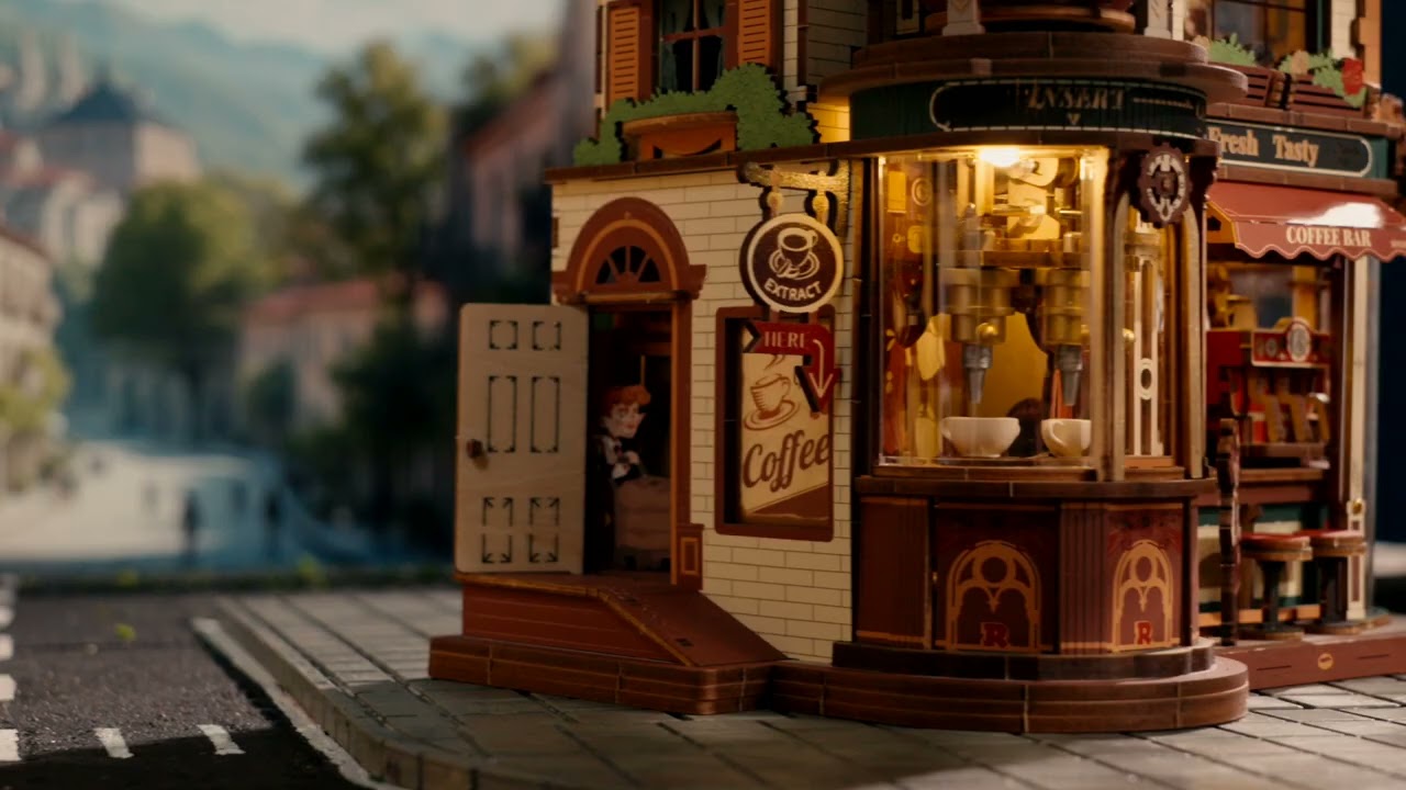 ROKR ROKR Dream Coffee Factory 3D Holz, mechanisch