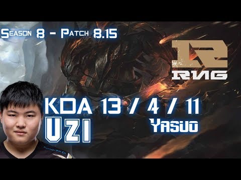 RNG Uzi YASUO vs XAYAH ADC - Patch 8.15 KR Ranked