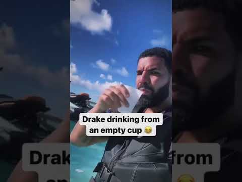 Drake drinking from an empty cut ????