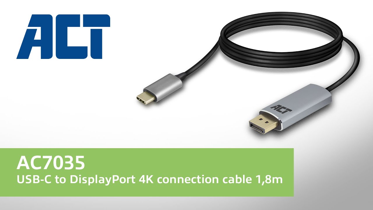 AC7035 - USB-C naar DisplayPort 4K Aansluitkabel 1,8m