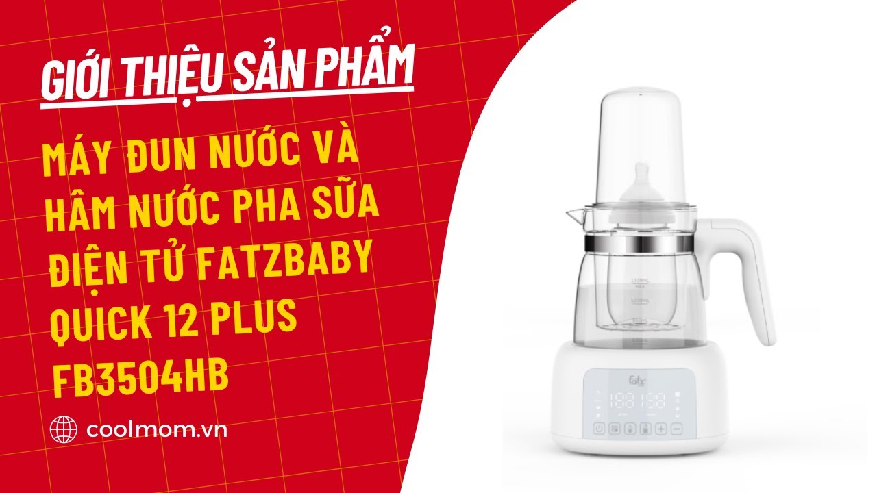 Máy đun nước và hâm nước pha sữa điện tử Fatzbaby QUICK 12 PLUS FB3504HB