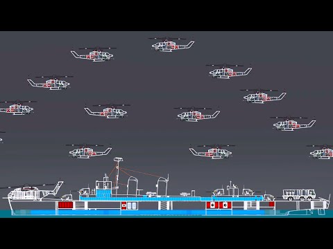 Helicopters attack warships - People Playground (15)
