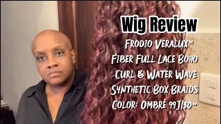 Wig Review: Frodio Veralux™ Boho Curl Box Braid Wig (30” Ombre 99J)… This Might Be My Favorite Yet 👀