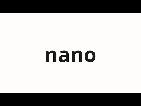 How to pronounce nano | 나노 (Nano in Korean)
