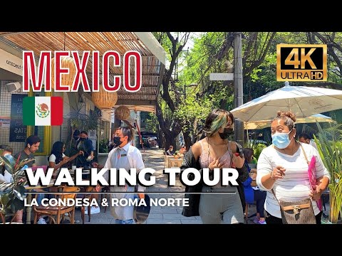 🇲🇽 Mexico City Walking Tour | La Condesa, Roma Norte, & Hipódromo [4K HDR / 60fps]