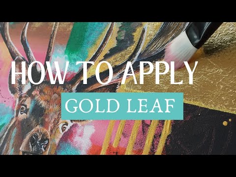 How to Apply GOLD LEAF to ACRYLIC PAINTINGS (Gold Leaf Tutorial)