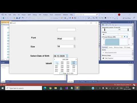 19 Visual C || DateTime Picker Control || Hindi
