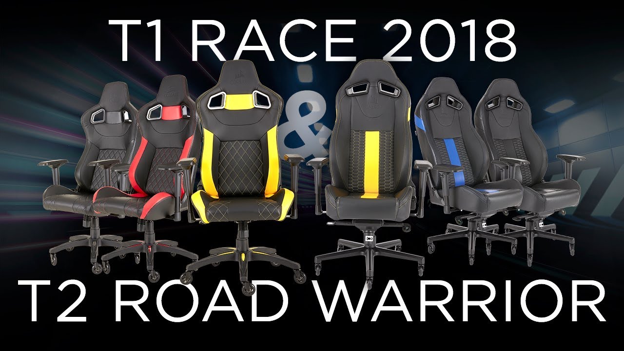 CORSAIR T2 ROAD WARRIOR AND T1 RACE GAMING CHAIRS - YouTube