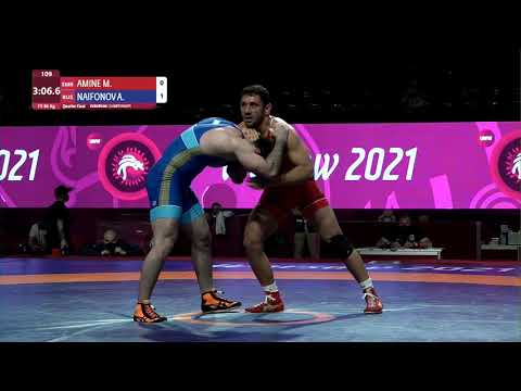 1/4 FS - 86 kg: M. AMINE (SMR) v. A. NAIFONOV (RUS)