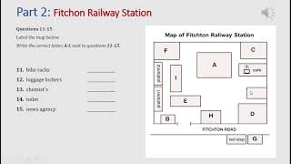 IELTS listening actual test Part 2: Fitchon railway station (answer+ transcript)