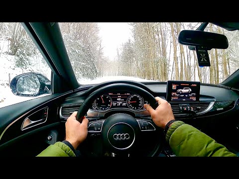 Audi A6 allroad 3.0 BiTDI (320 hp) Snow POV DRIVE Onboard (4K60FPS)