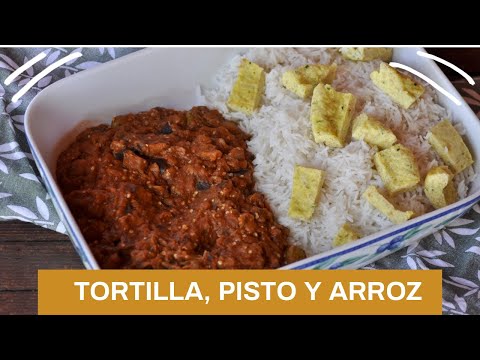 Tortilla de pan con pisto de berenjena