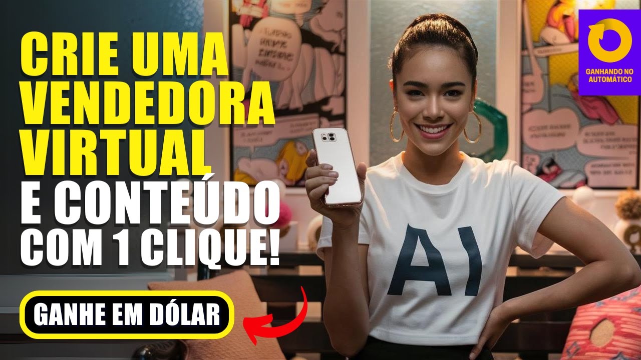 Crie uma vendedora virtual, crie conteúdo com 1 clique e ganhe em dólar.