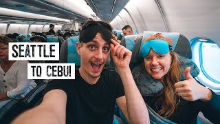 13 Hour Overnight Flight to THE PHILIPPINES! + Reviewing Weird Amazon Travel Products