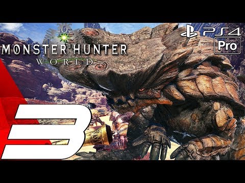 Monster Hunter World - Gameplay Walkthrough Part 3 - Barroth & Jyuratodus Hunt (PS4 PRO)