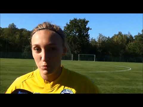 20170923 Interview with Jessica Pironet after the match KRC Genk Ladies vs KSK Heist