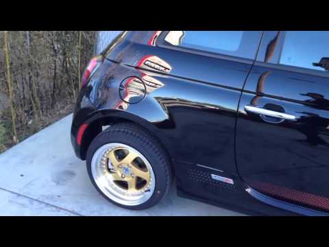2015 FIAT 500e Before Madness Lowering Springs Koni Shocks #fiat500e