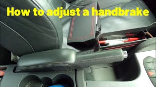 How to adjust the hand brake cables on a 2009 MK2 Audi TT easier than you