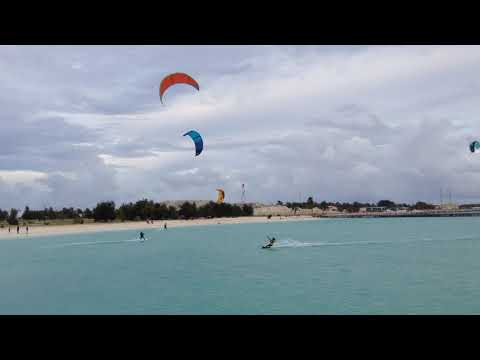 Kite Surfing in Kulhudhuffushi. It's becoming the most popular Water Sports activity in this island