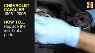 How to  Replace the rear brake pads on the Chevrolet Cavalier 1995 to 2005