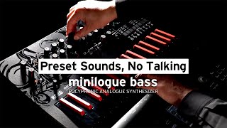 Video thumbnail for minilogue bass - Preset Sounds, No Talking by KORG INC.