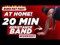 20-MINUTE FULL-BODY BAND FAT-BURNER! | BJ Gaddour Resistance Bands Home Gym Travel Workout Fitness