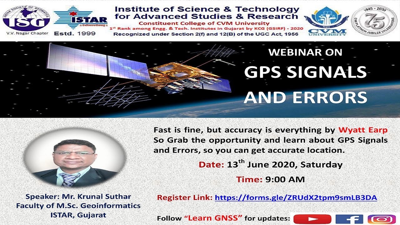 Webinar on GPS Signal and Errors