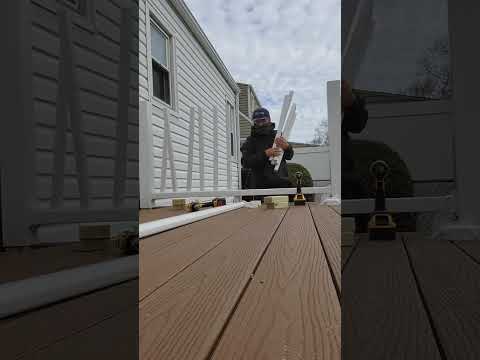 Vinyl Railing Install #railing #install #deck #deckbuilding #deckbuilder