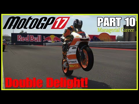 MotoGP 17 Managerial Career Gameplay Part 10 | Double Delight!