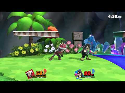 Narcissa (Mii Swordfighter) vs Katakiri (Mii Gunner)