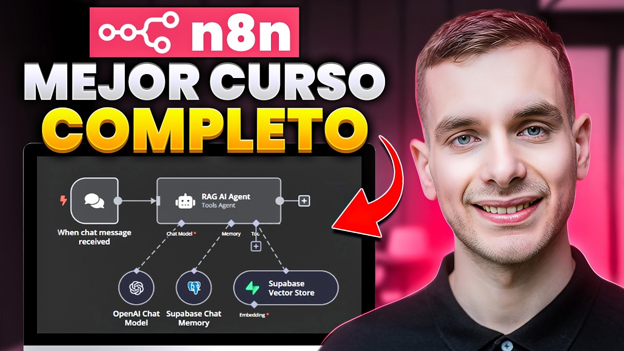 N8N CURSO COMPLETO 6 HORAS – Automatiza, Crea y Vende Agentes IA