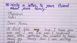 Write a letter to your friend about your family || letter about my family || my family letter.