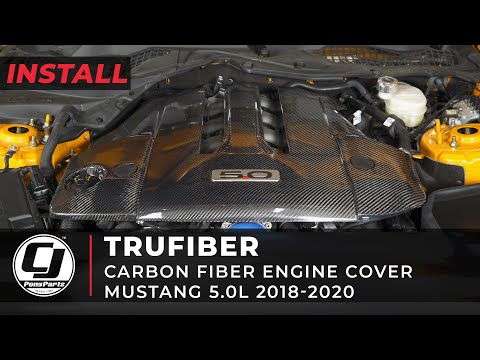 2018-2023 Mustang Install | Trufiber Carbon Fiber Engine Cover
