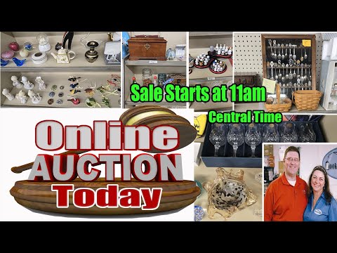 LIVE Online Auction Today! Vintage Finds, Glassware, Collectibles & More
