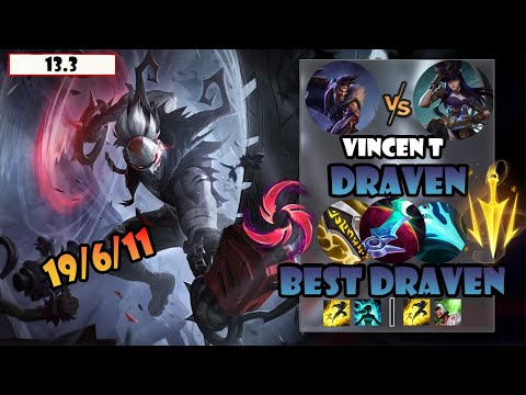 ENG SUB【Vincent Draven】S12 CN Best Draven Vs Caitlyn  | 19 Kills