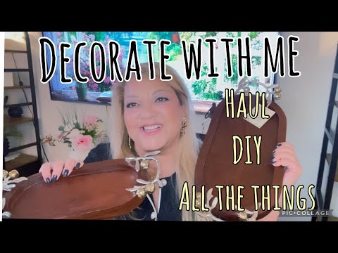 Decorate with me and small Home Decor Haul 