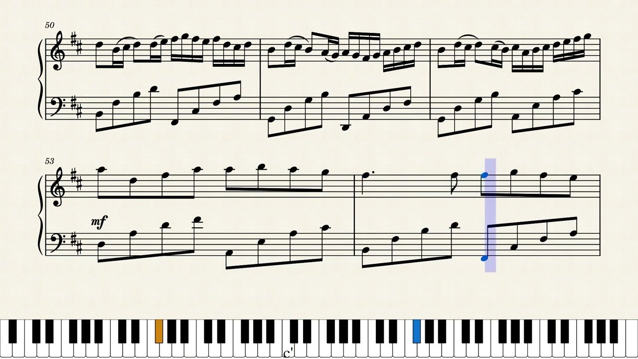 Canon in D - Pachelbel (PIANO SHEET)