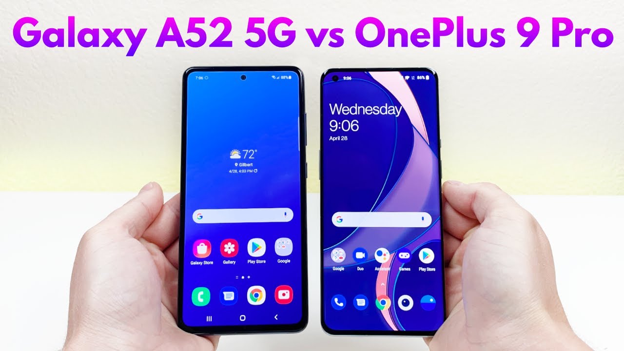 Samsung Galaxy A52 5G vs OnePlus 9 Pro - Who Will Win?