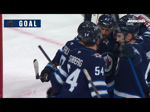 Alex Iafallo scores a goal against the New Jersey Devils