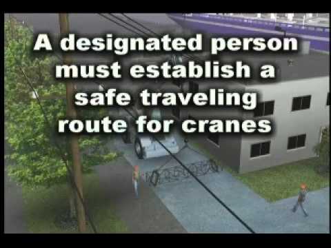 Crane boom contacts power lines thumbnail