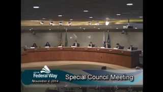 preview picture of video '11/04/2014 - Federal Way City Council - Special Meeting'