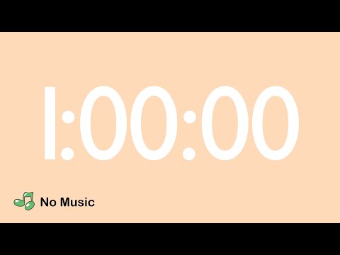 60 Minutes Countdown - No Music - Eye Comfort Color - Peach Puff