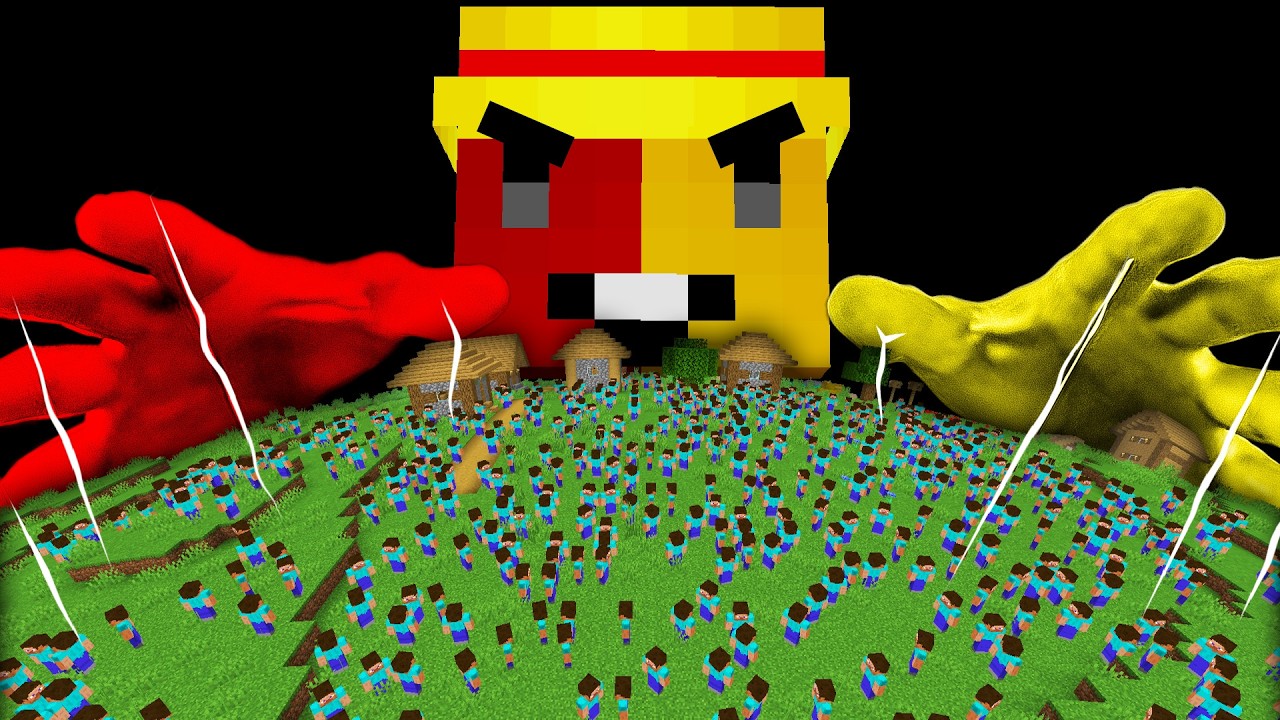 EU CONTROLEI O MUNDO DE 100 PESSOAS NO MINECRAFT