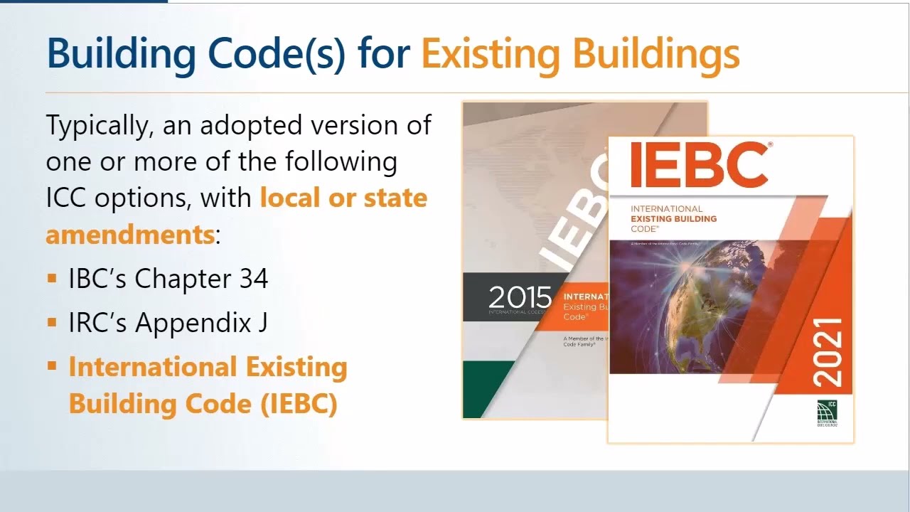 Applying the Code to Existing Buildings