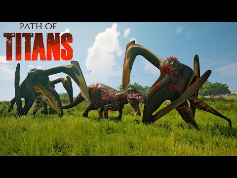 These Big Birds Are The True Terror! Hatzegopteryx Combat With The Guys! -Path of Titans Gameplay-